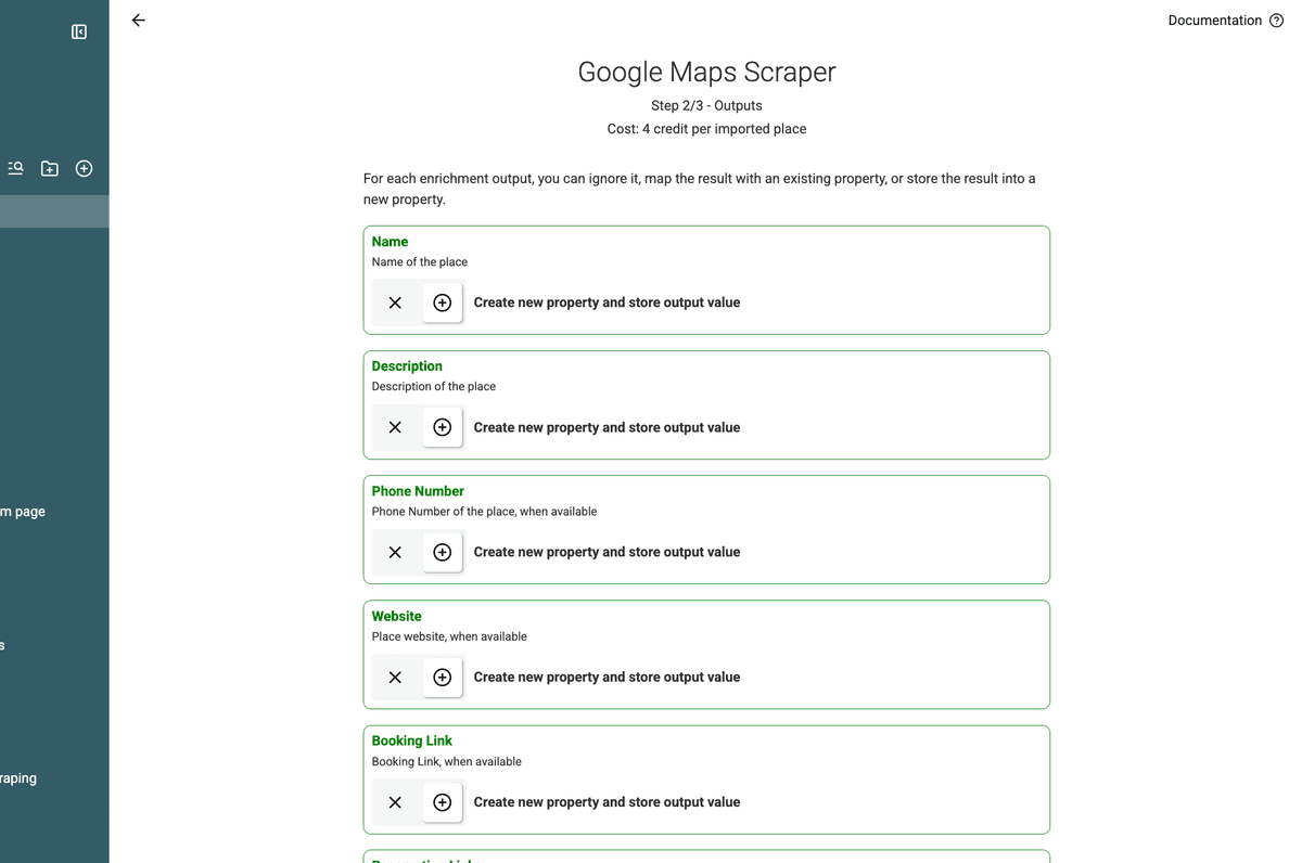 Check and Configure Output Fields in Datablist