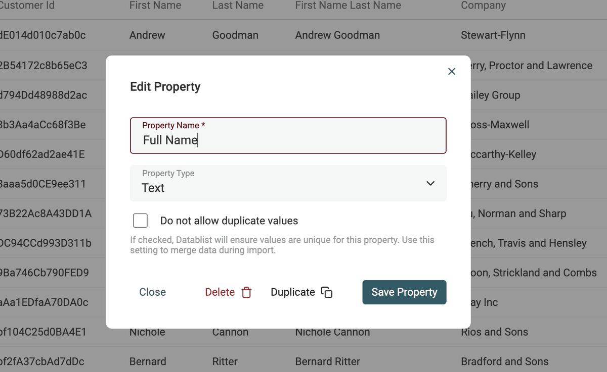 Rename Property
