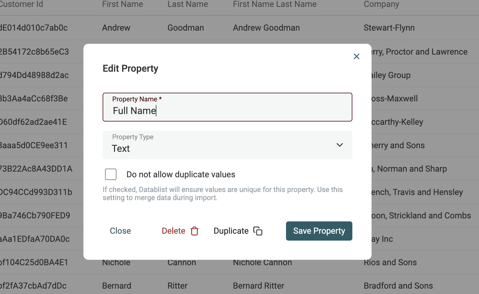 Rename Property