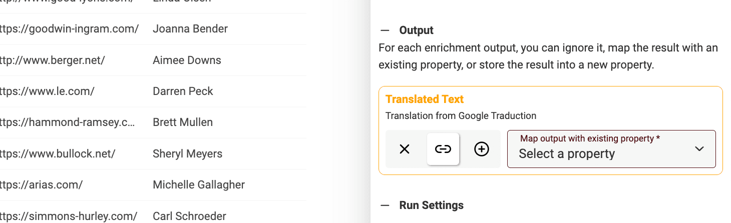 Ignore, Map, or Create output property