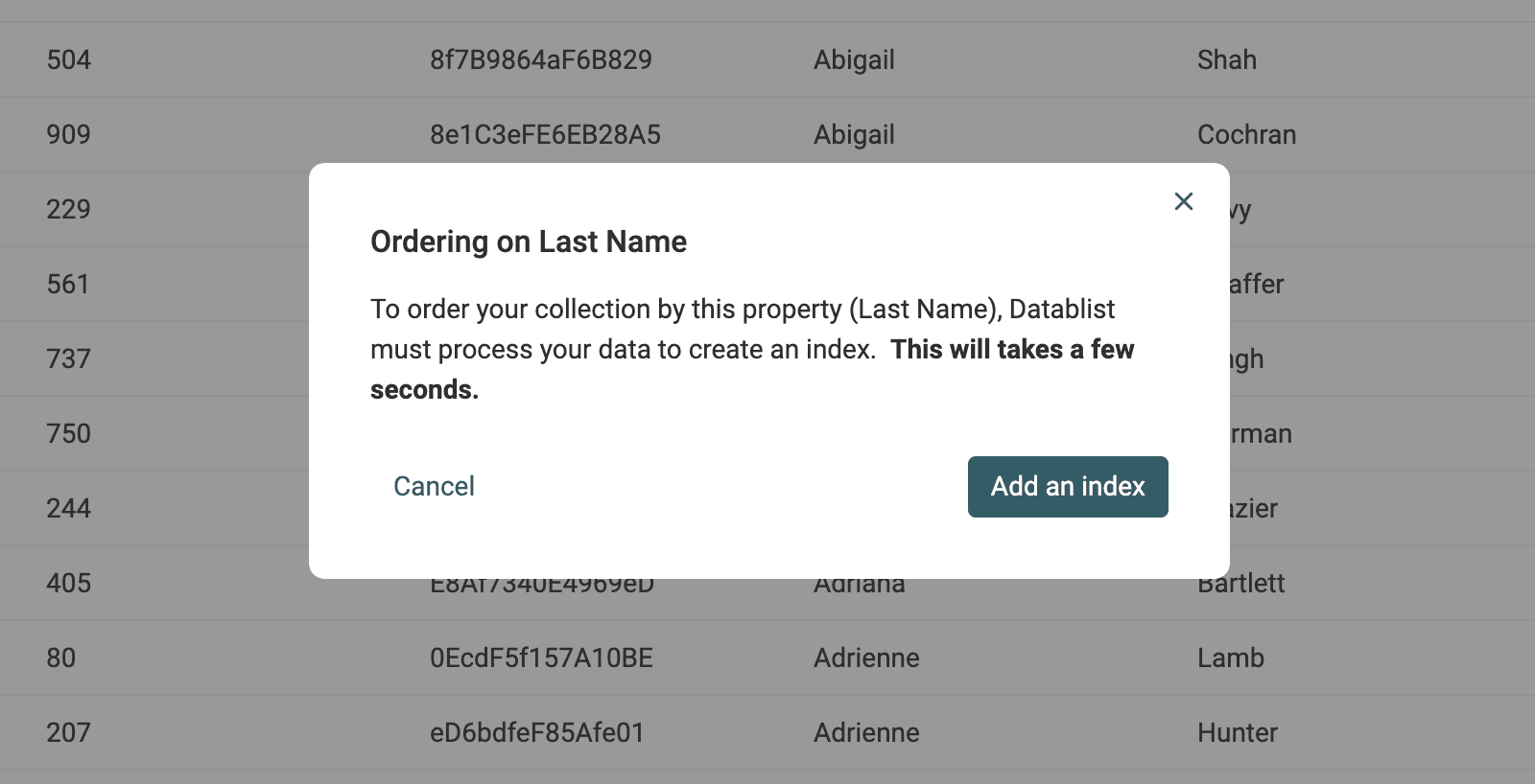 Indexing Data