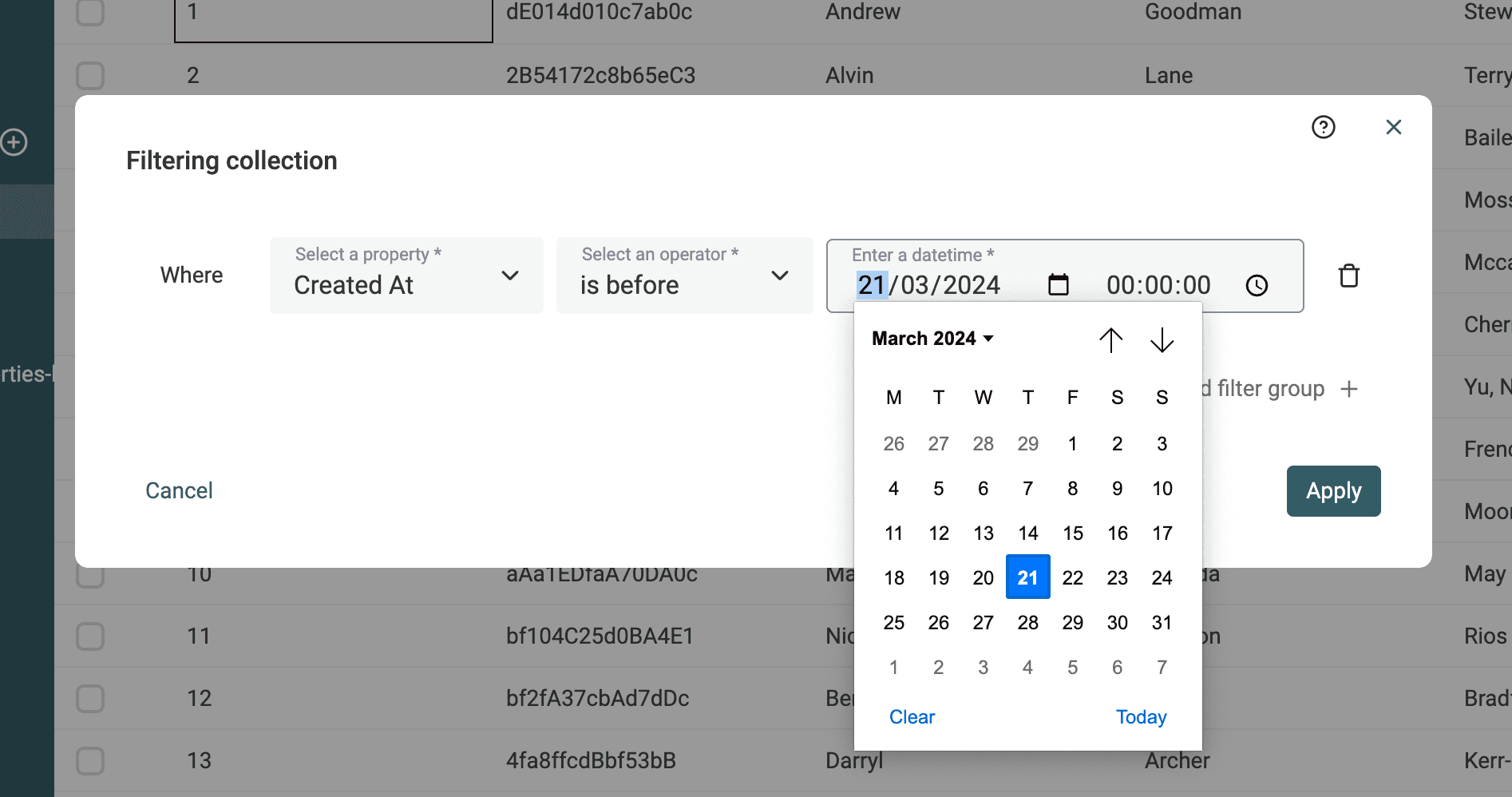 DateTime absolute filtering