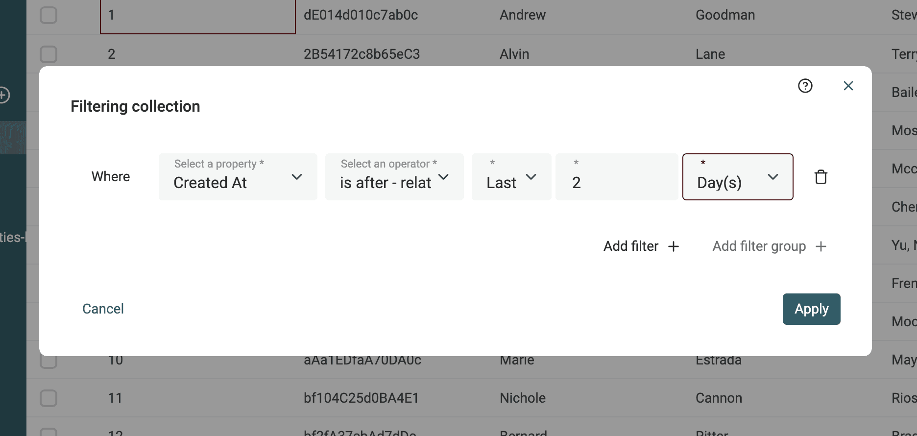 DateTime relative filtering
