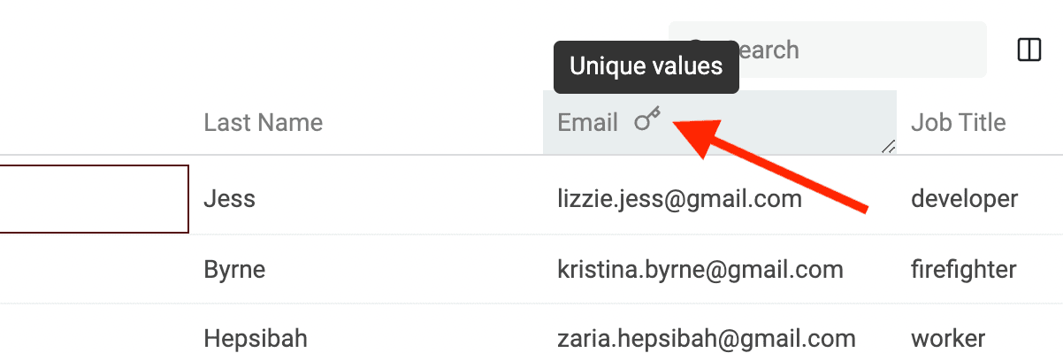 Check unique setting