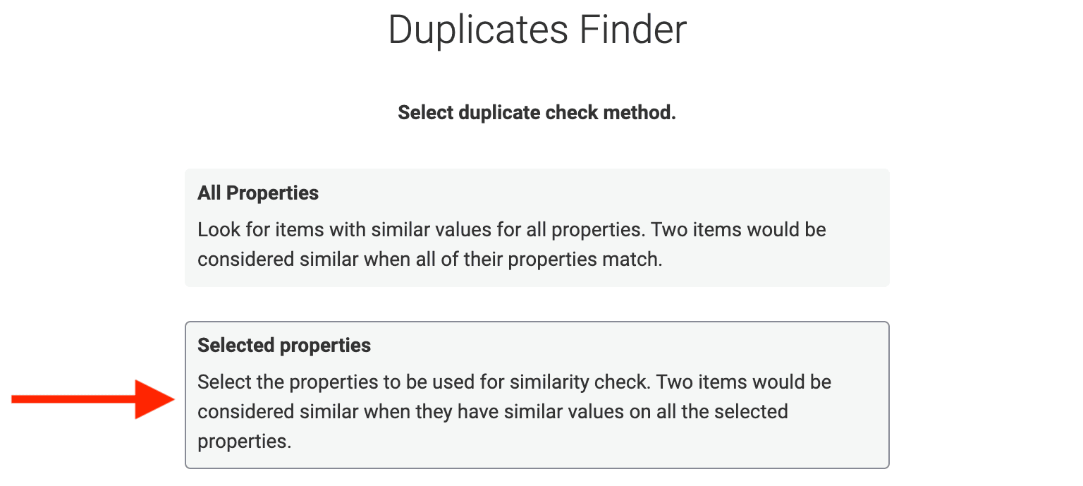 Select your identifier property