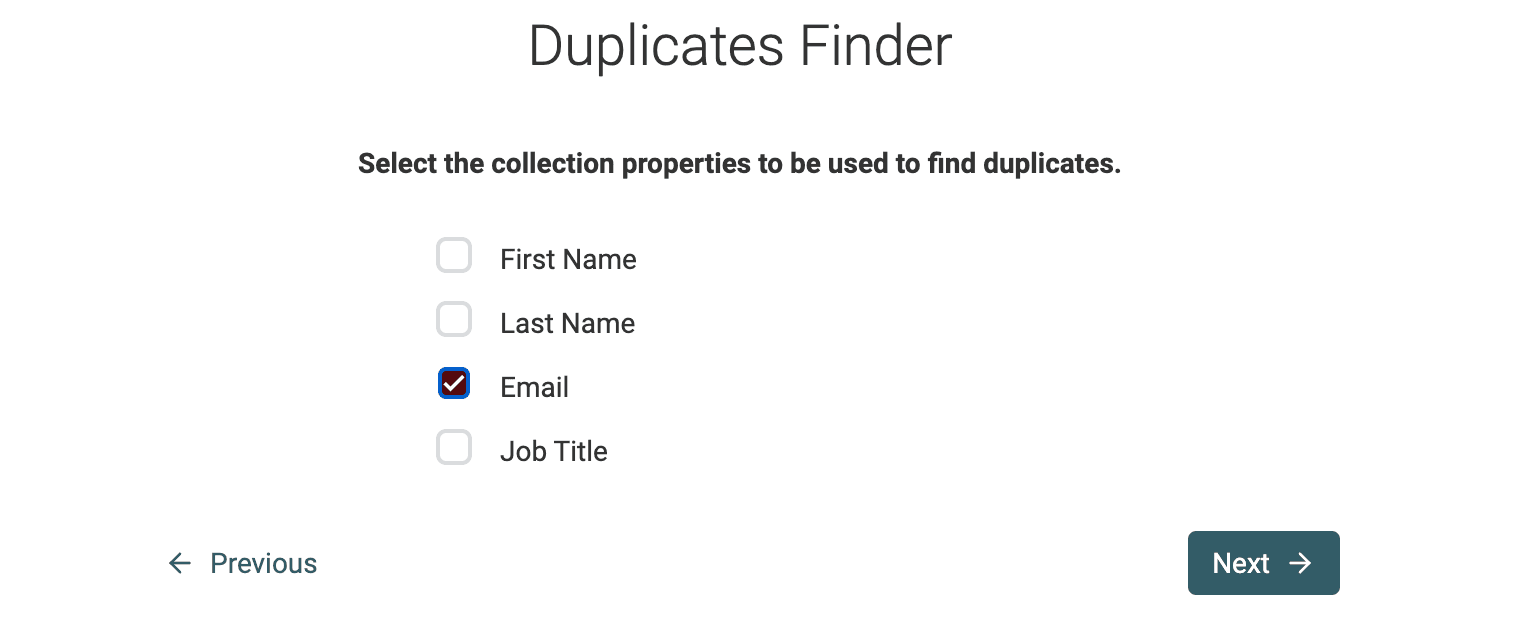 Select your identifier property