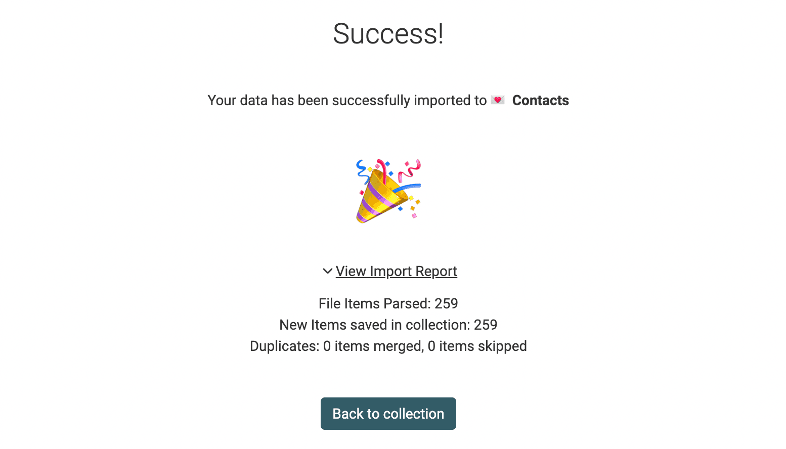 Import Report