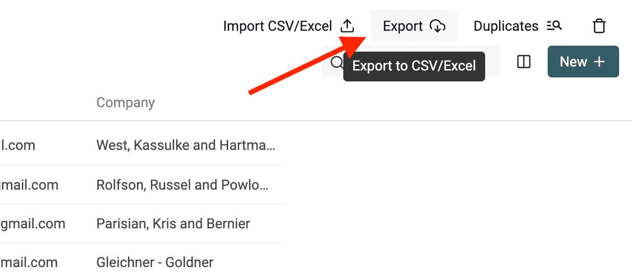 Export Button