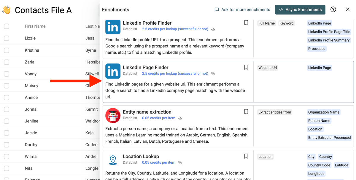 LinkedIn Page Finder