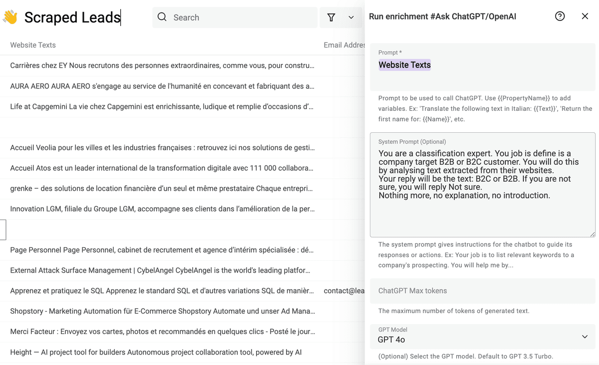 Write ChatGPT Prompt using extracted texts