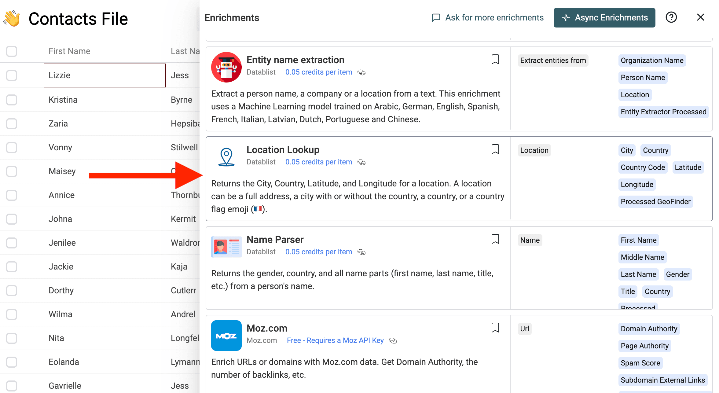 Location Lookup