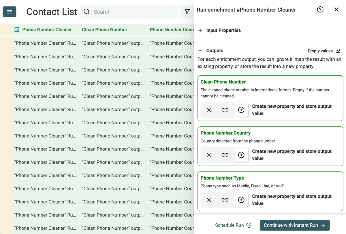 Configure Outputs