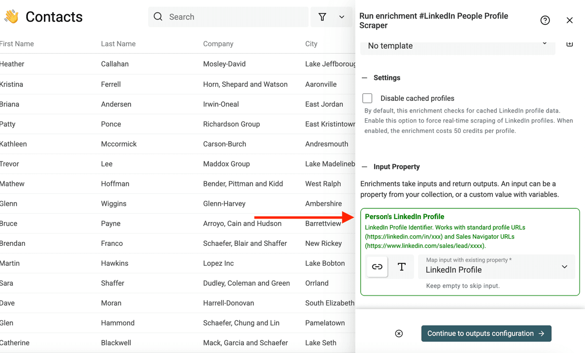 LinkedIn Profile Scraper settings & input
