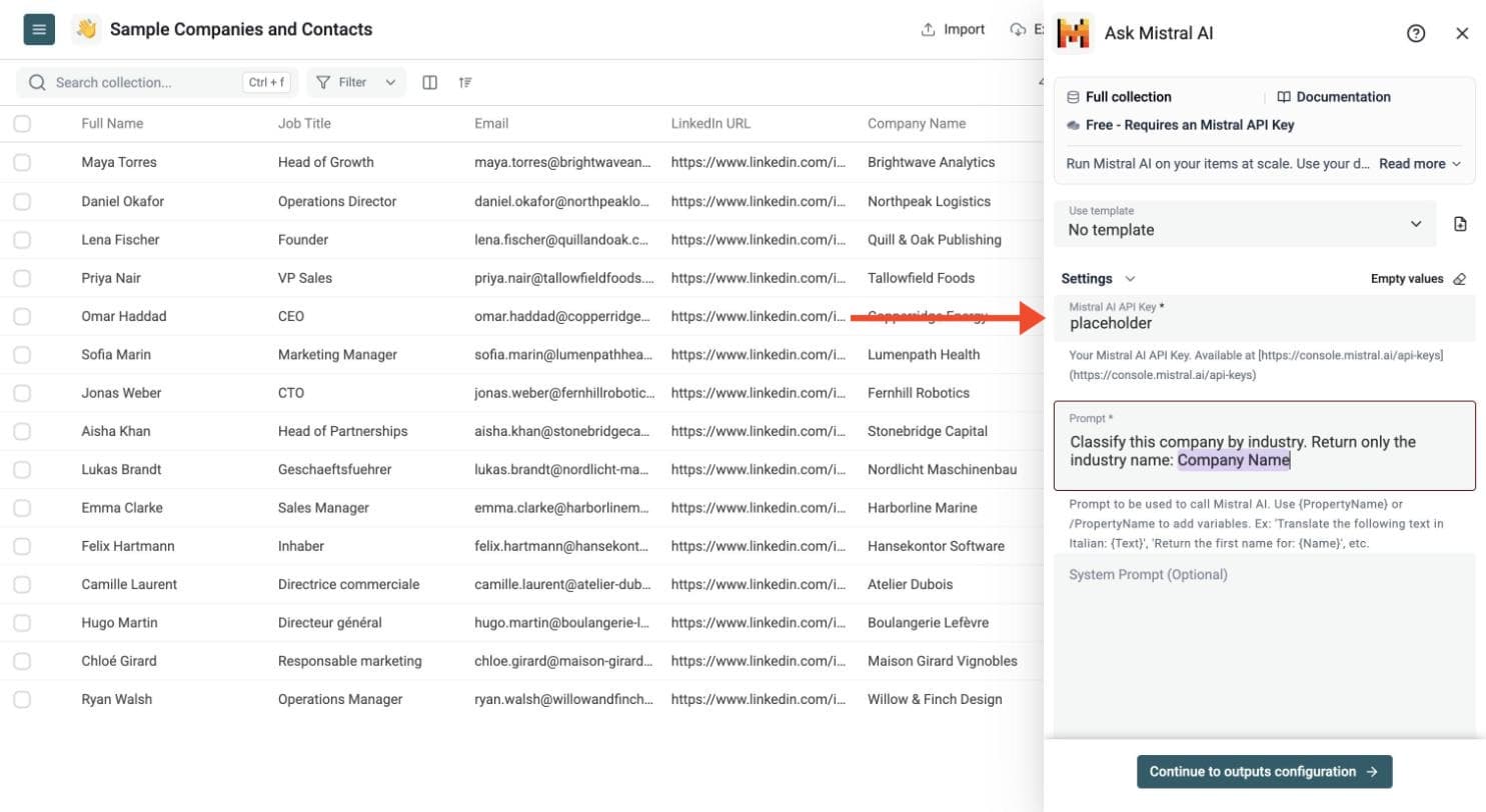 Ask Mistral AI - Paste Your API Key
