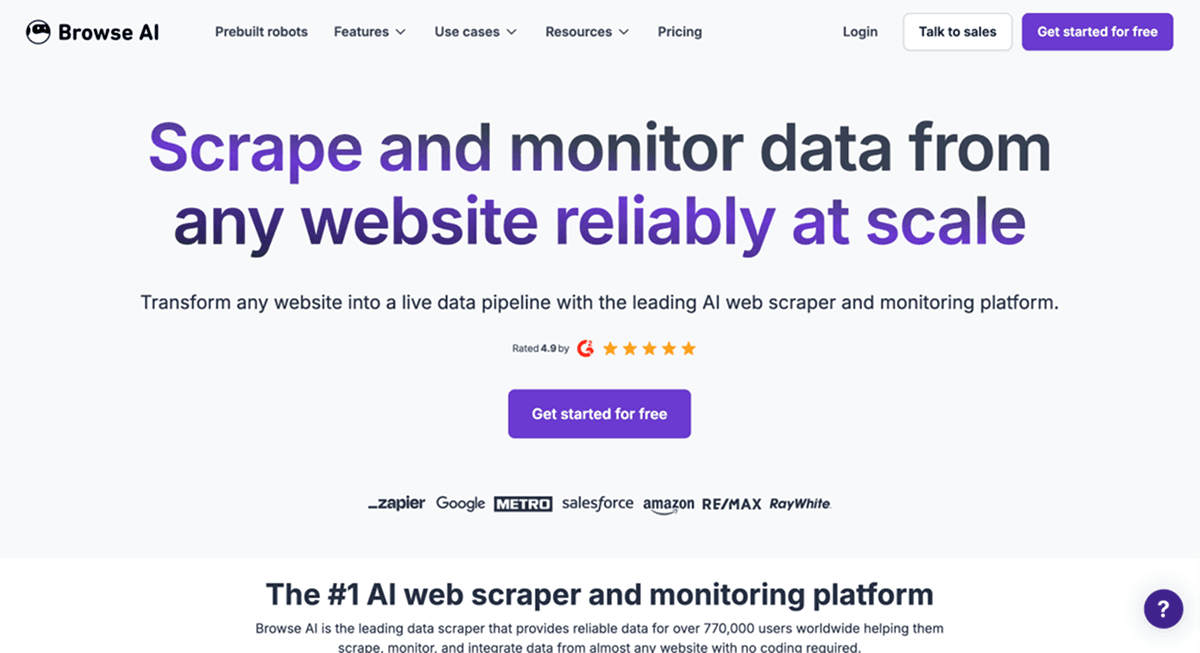 Best No-Code Scrapers - Browse AI