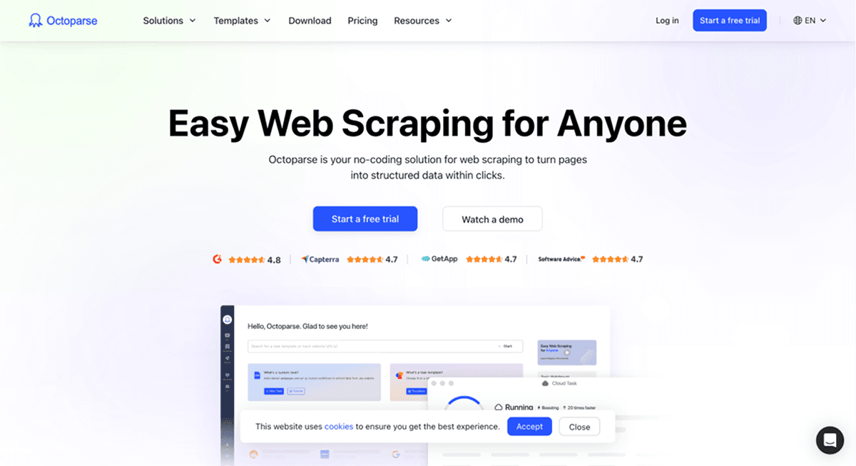 Best No-Code Scrapers - Octoparse
