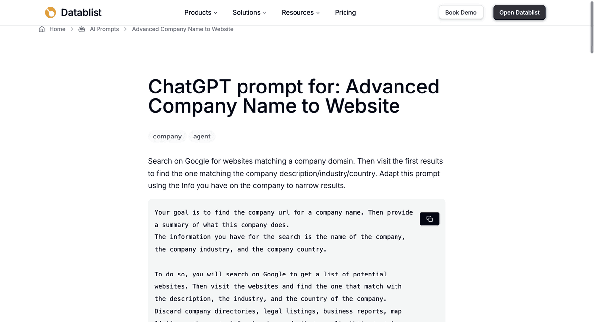 AI agent Find Domains From Names
