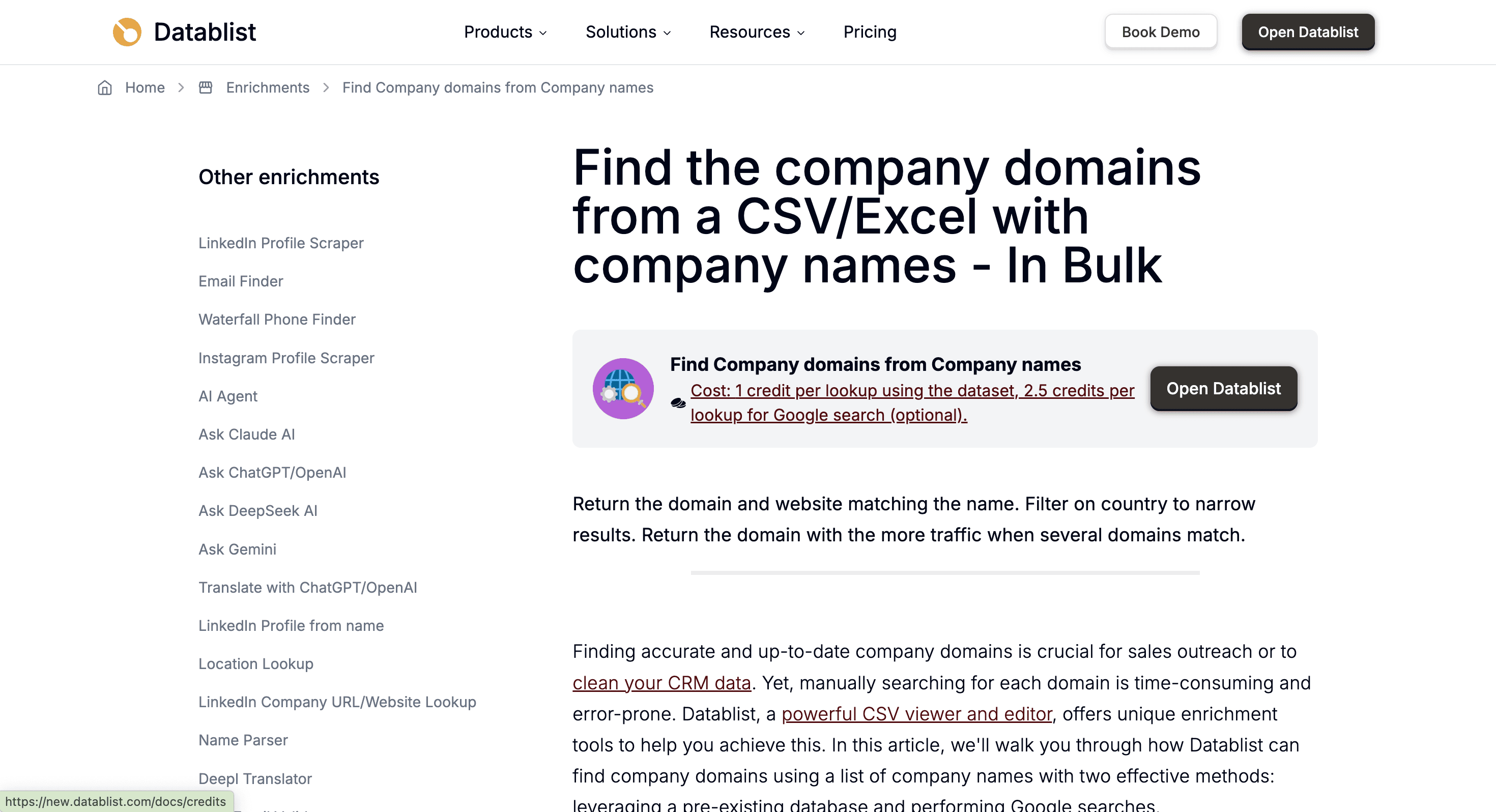 Company Domains From Names