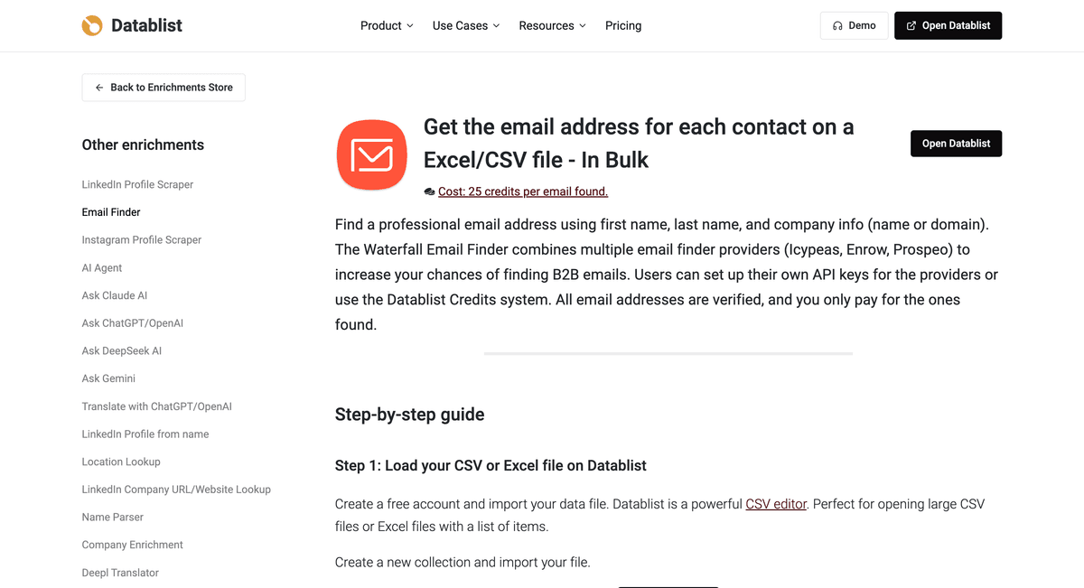 Waterfall Email Finder