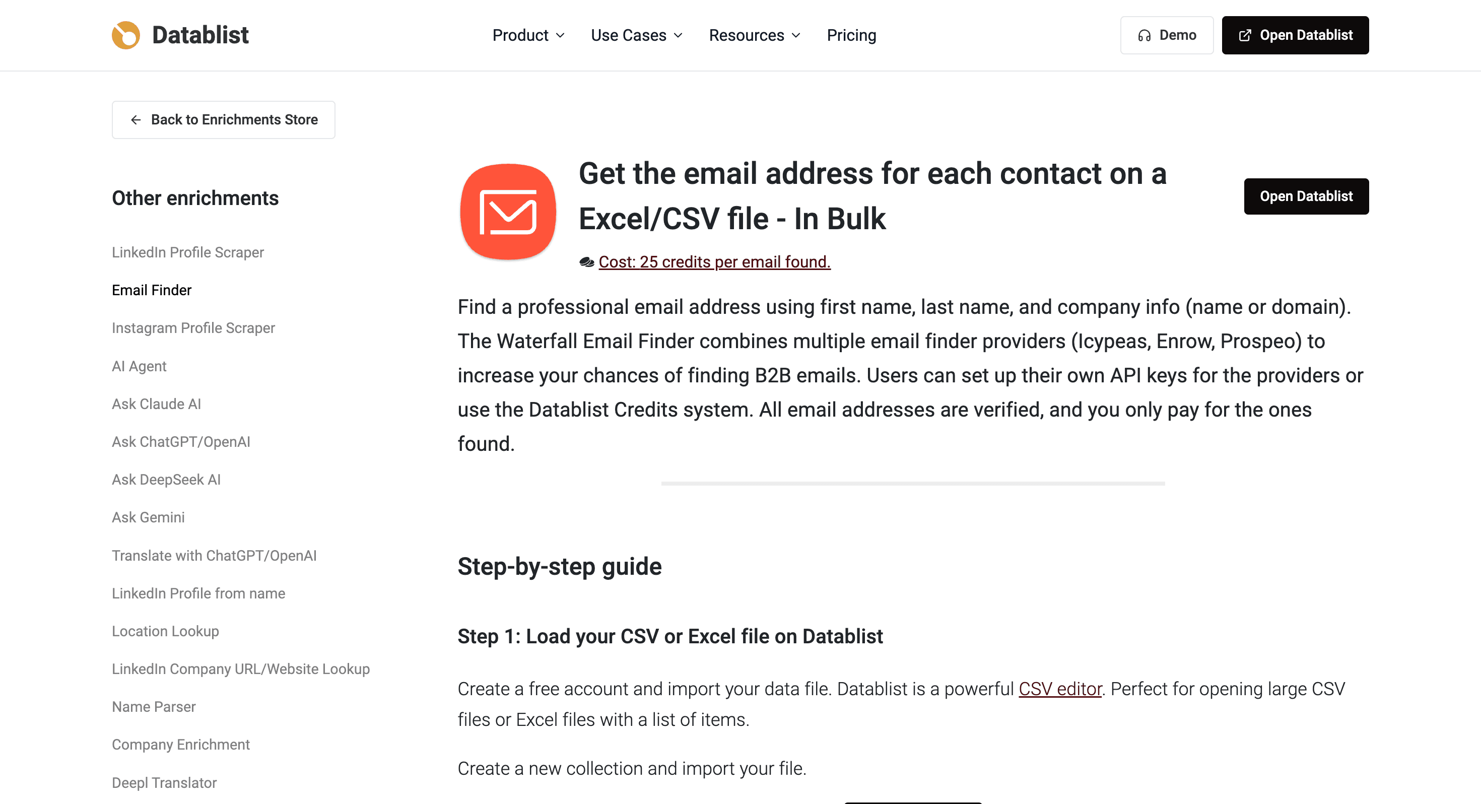 Waterfall Email Finder