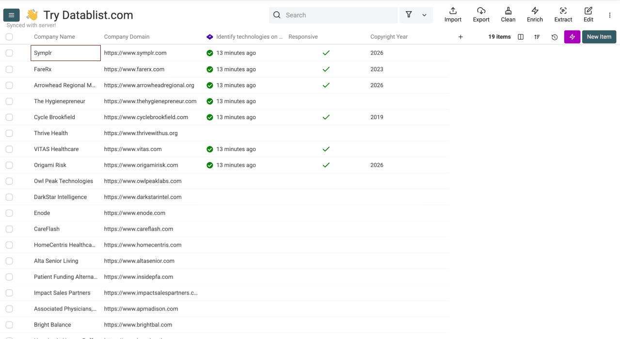 How To Find Old Websites - Technology Identifier Results Overview