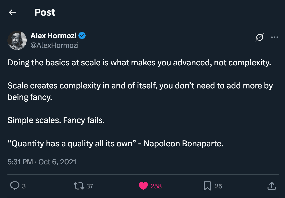 Do the basics at scale