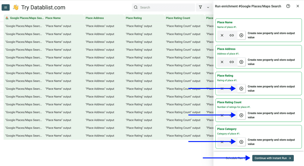 How To Find Businesses on Google Maps in Reverse - Outputs Configuration