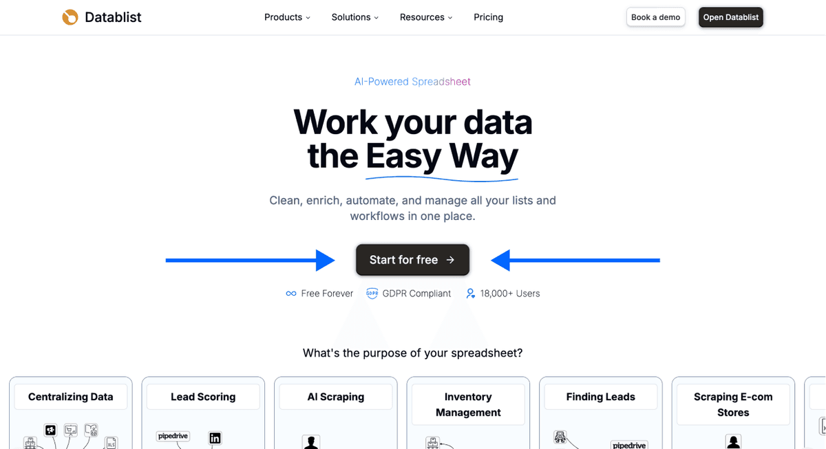 How To Scrape Leads From LinkedIn - Datablist Homepage