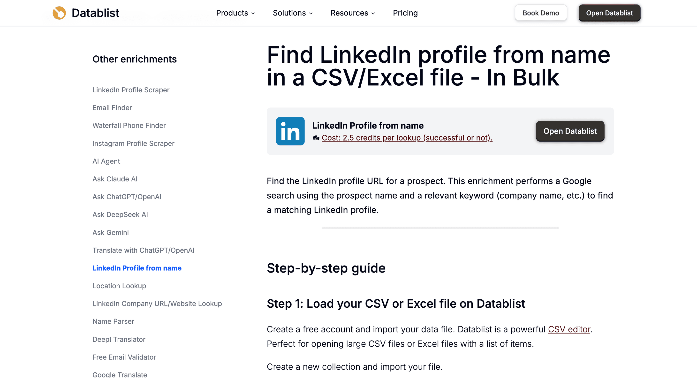 Profil LinkedIn à partir d’un nom