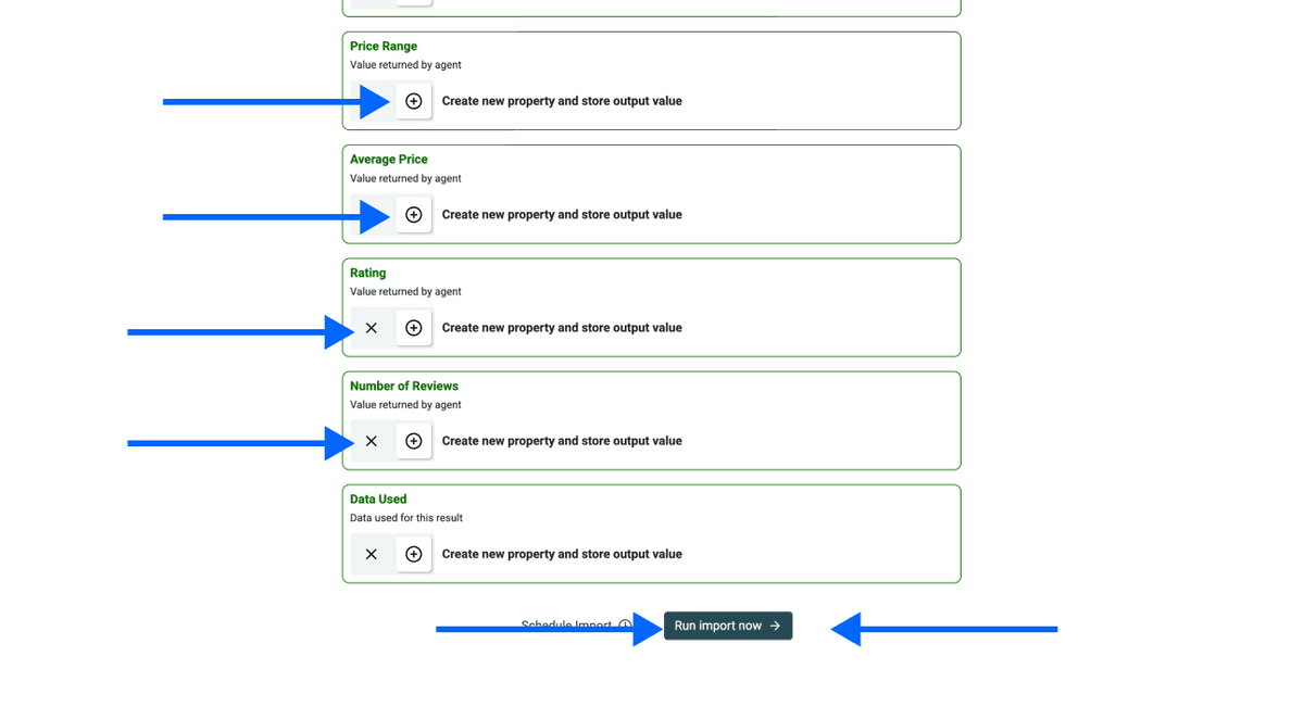 AirBnB Scraper, output selectie