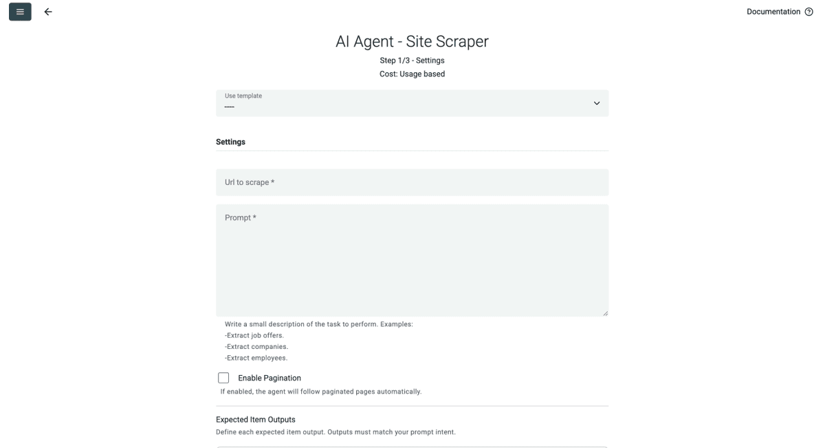 Datablist AI Agent - Site Scraper