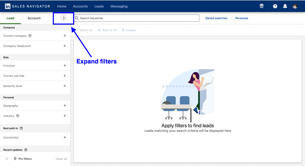 How To Create a Lead List With Emails - Sales Navigator Filters