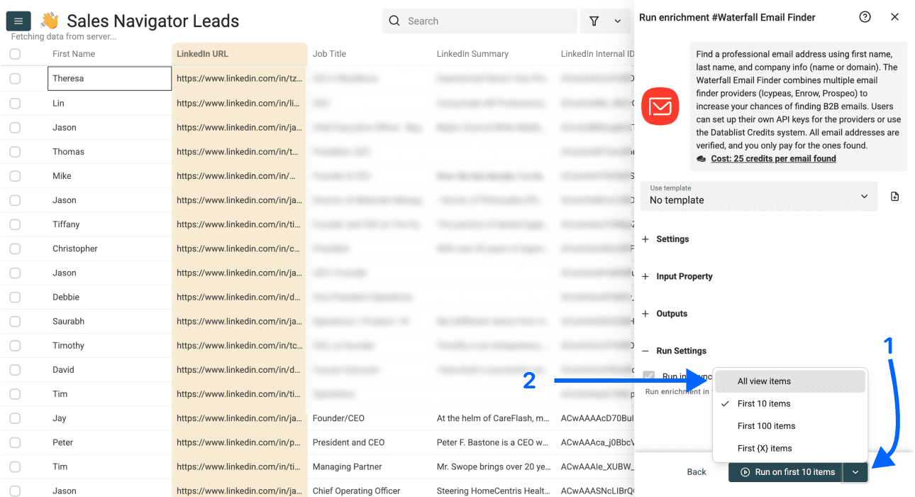 How To Create a Lead List With Emails - Last Step