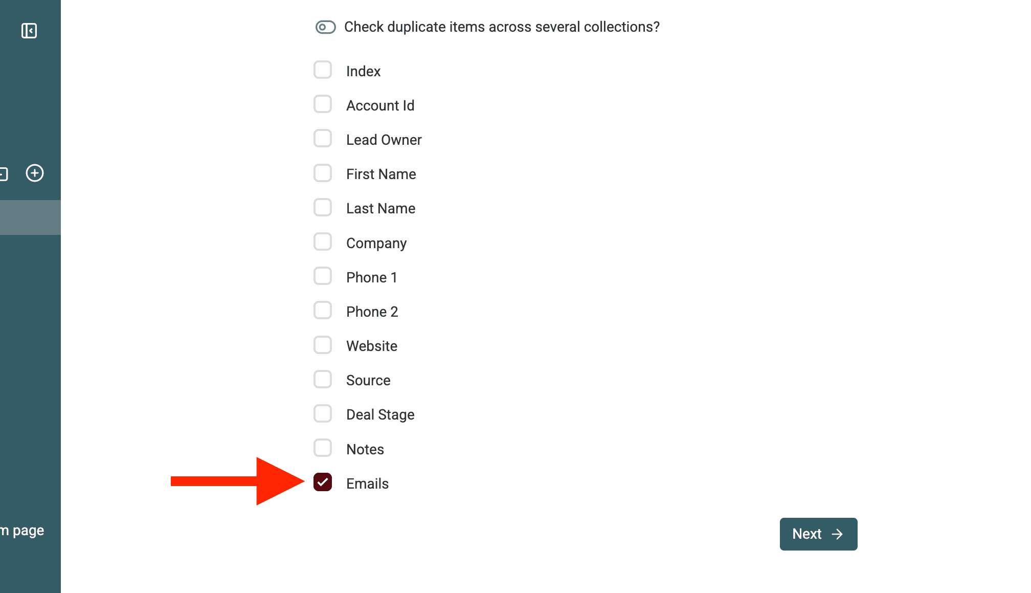 Select the Property