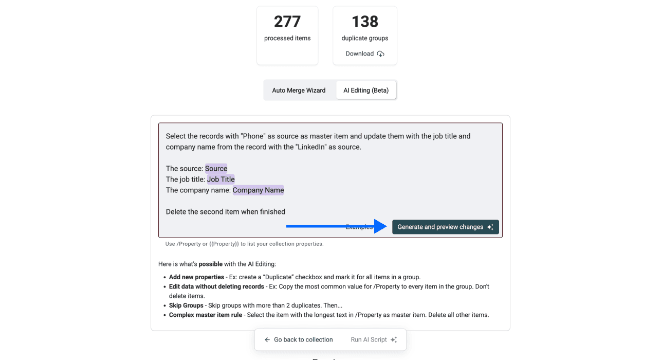 Three Ways To Deduplicate Spreadsheet Files - AI Prompt