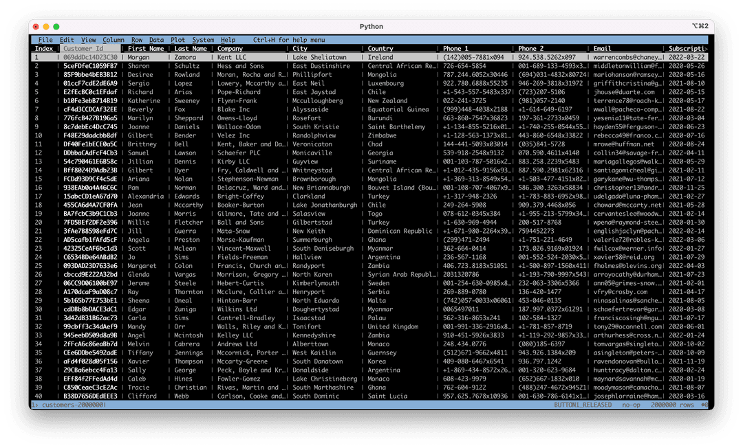 How to edit big CSV files online