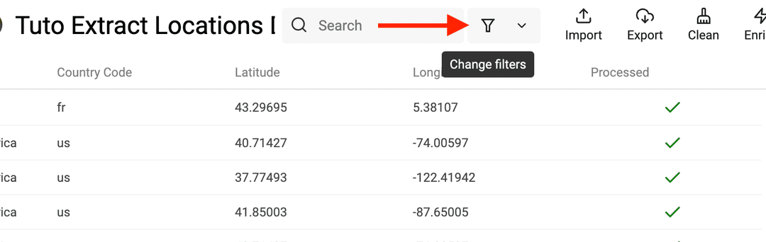 How to extract the City and Country from a list of addresses