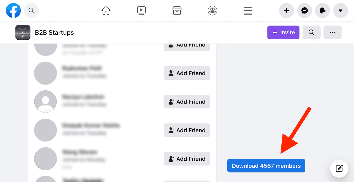 Facebookグループメンバーを抽出しLinkedIn情報を追加する方法