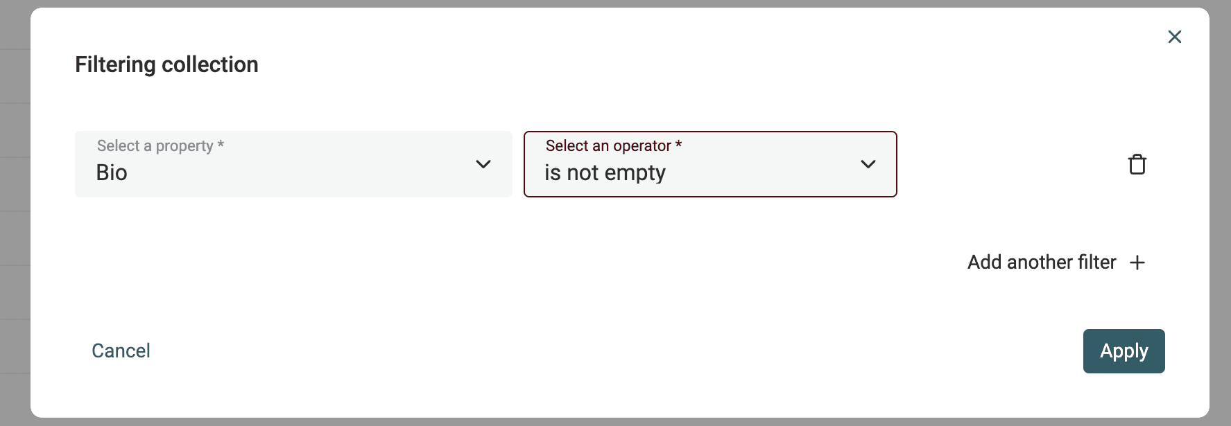 Show only leads with a bio