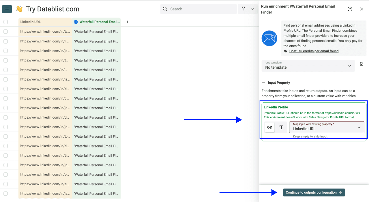 How To Find Personal Email Addresses - Inputs Configuration