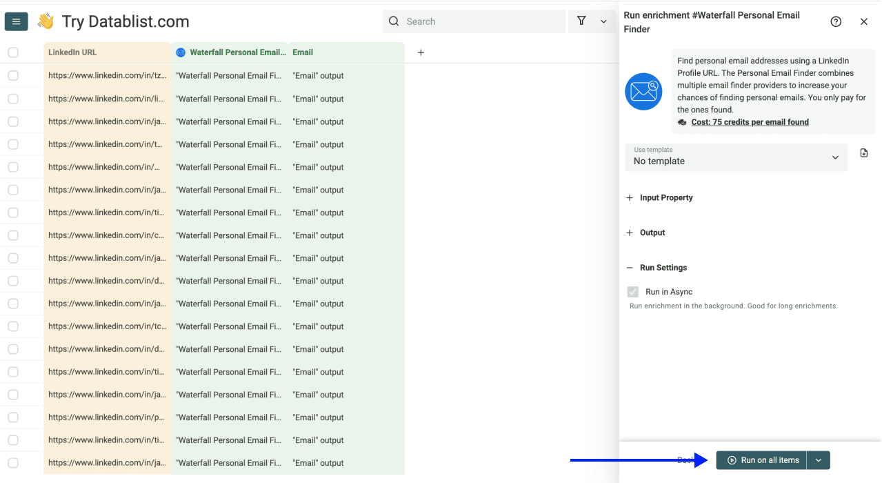 How To Find Personal Email Addresses - Run Enrichment