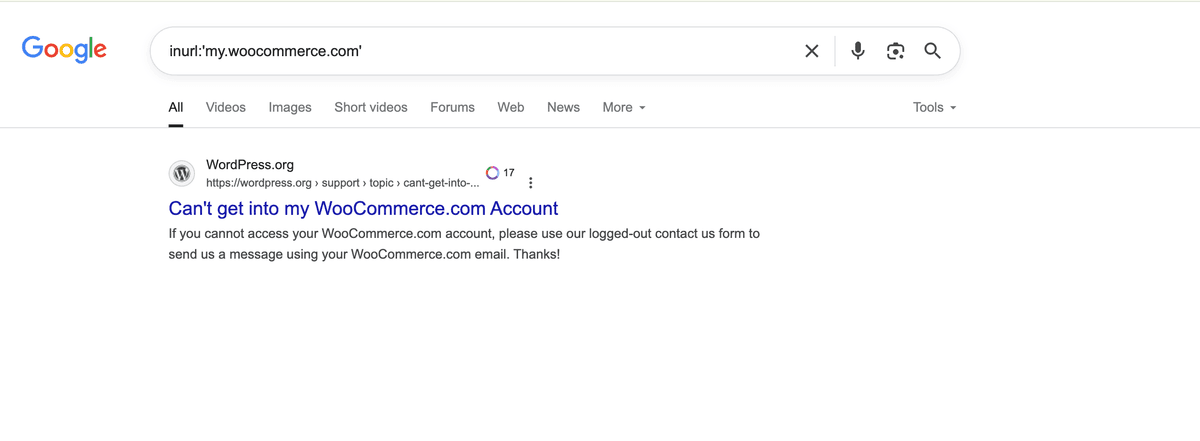 Google operator failed as well