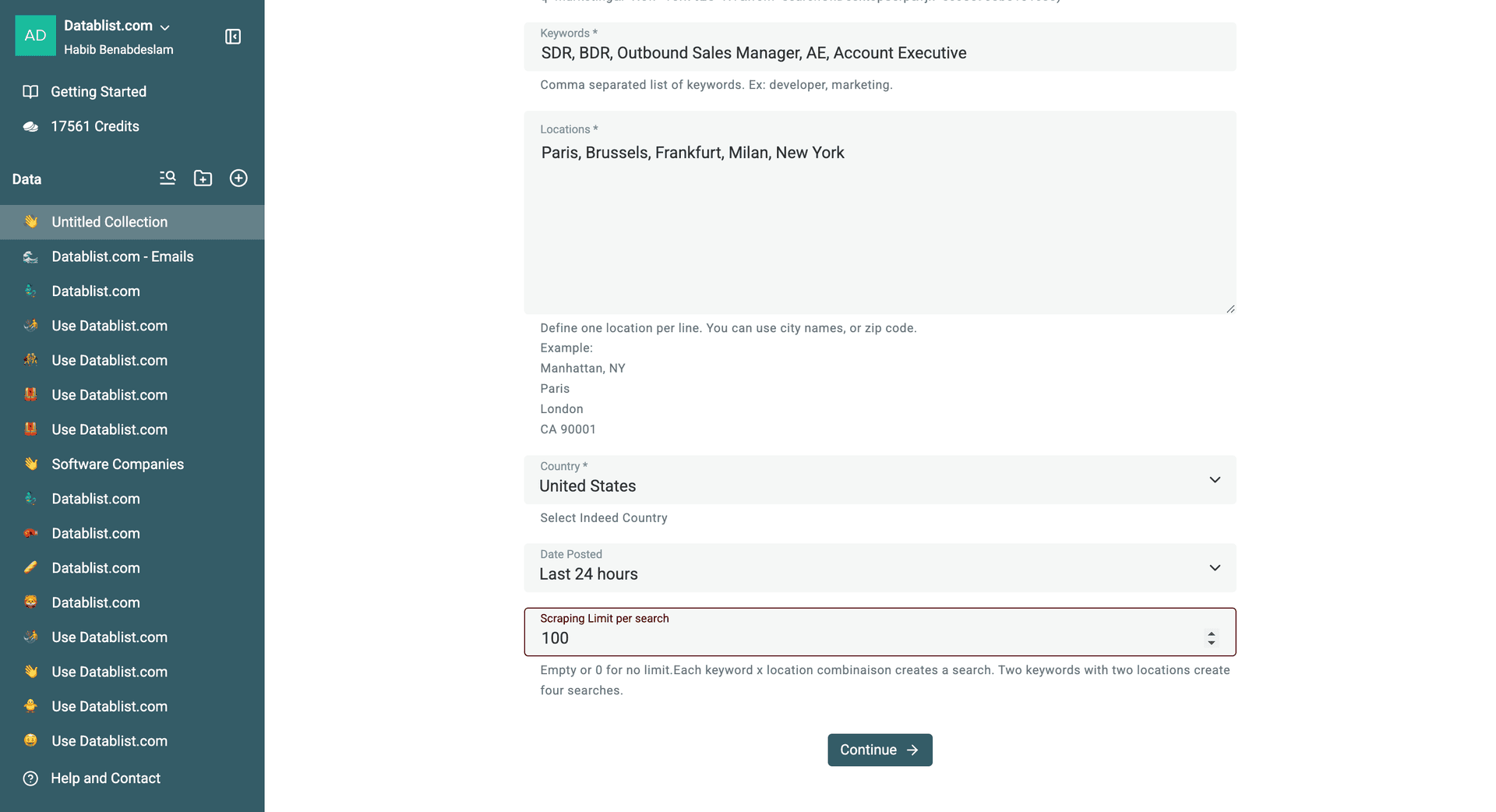 Filtrer la recherche Indeed