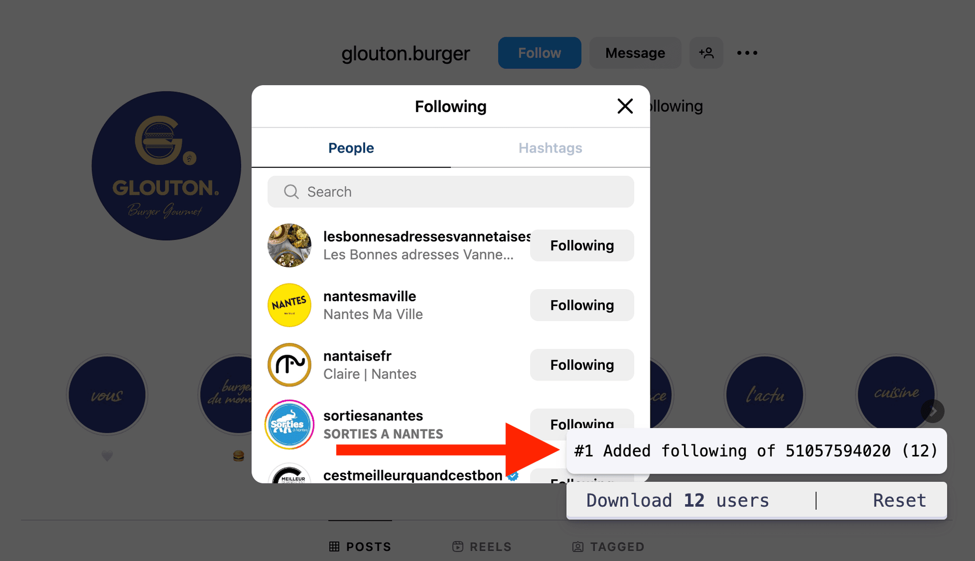 Check users are scraped