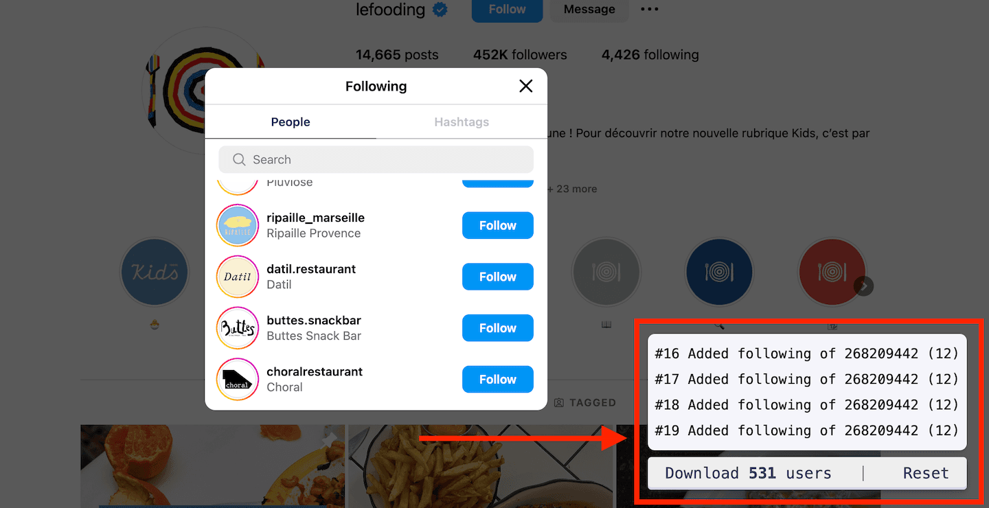 Instagramのフォロワーを無料取得・CSV出力する方法と手順