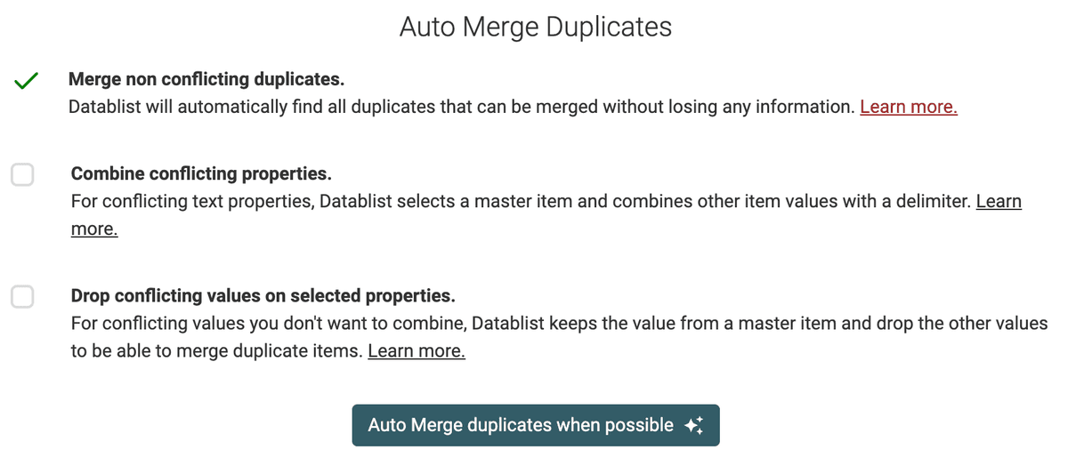 Auto Merge Algorithms