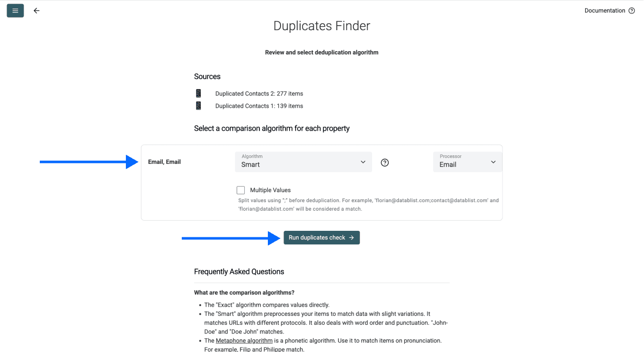 How To Merge Two Spreadsheets - Comparison Algorithm Selection