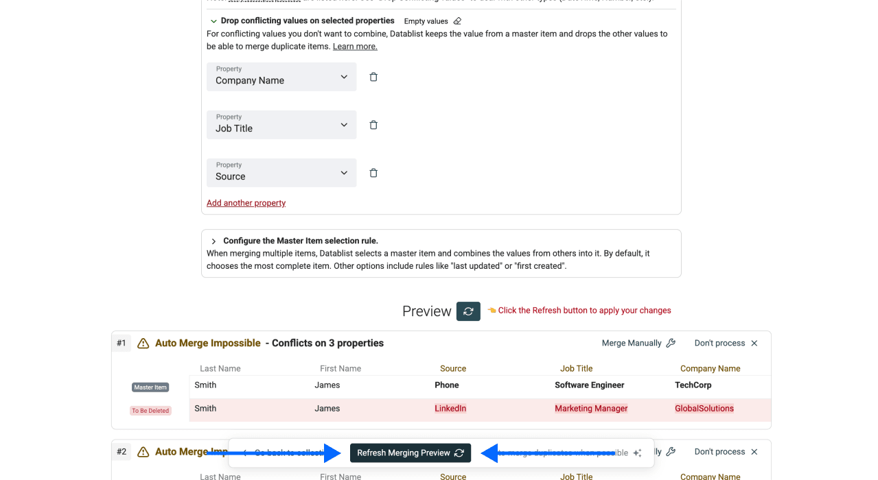 How To Merge Two Spreadsheets - Merging Preview