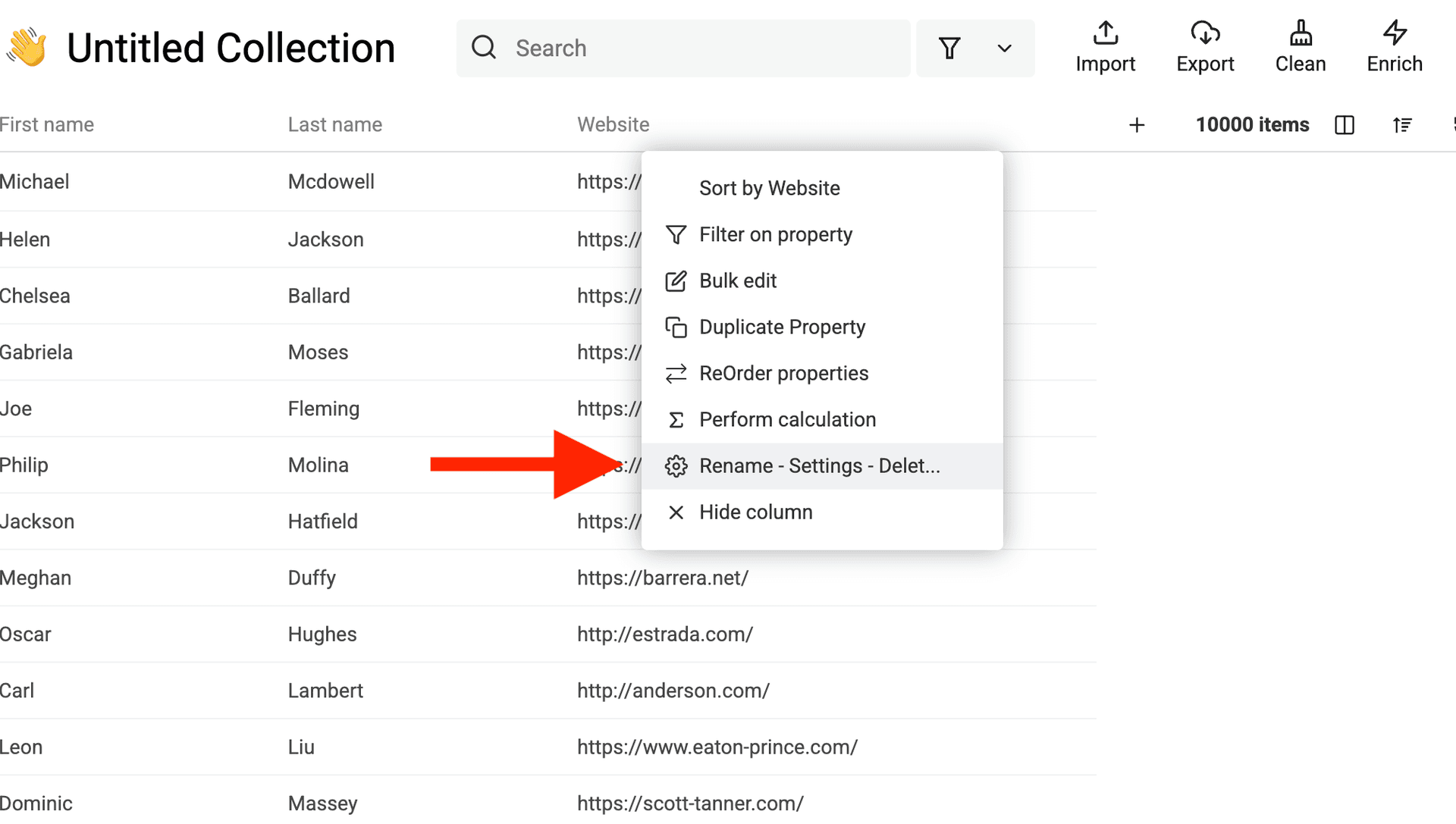 Define URL Property