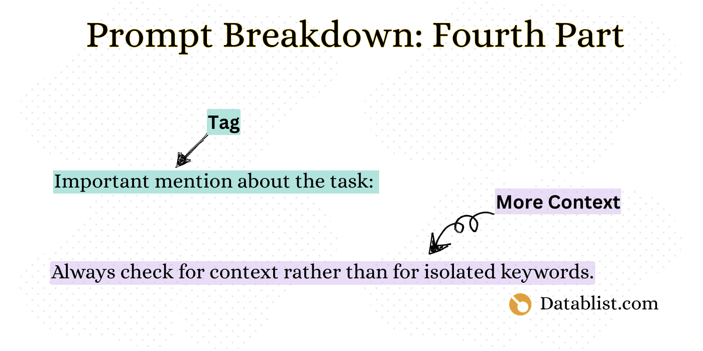 The fourth part of our prompt breakdown: Mistake prevention no.1